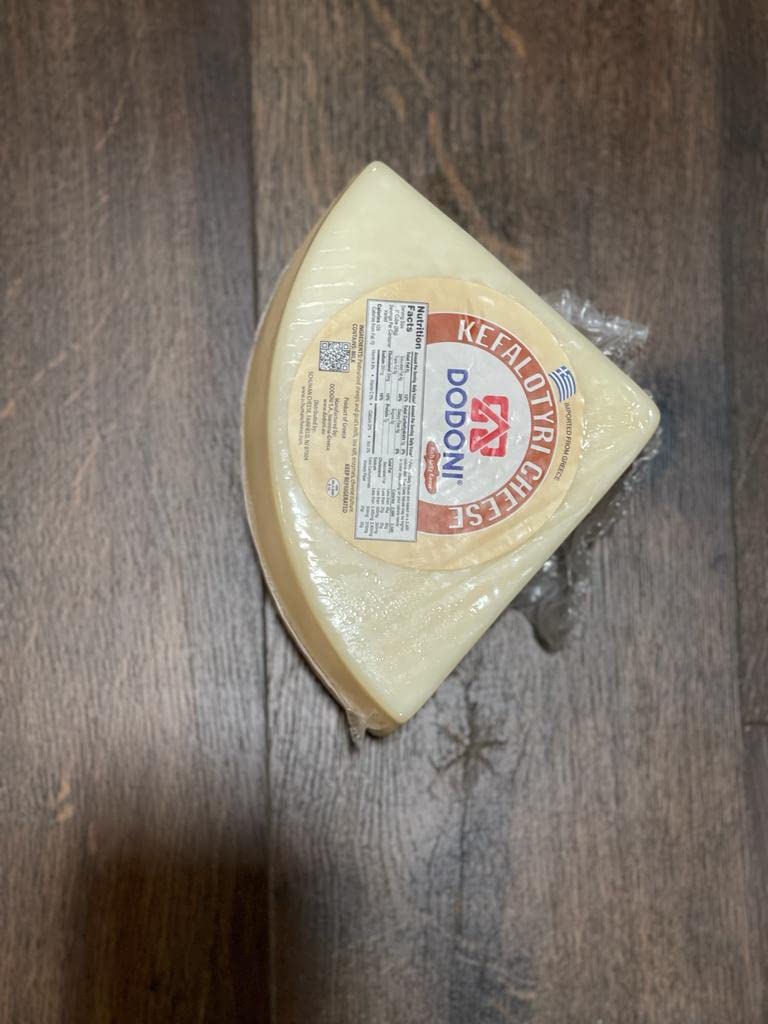 Dodoni Greek Kefalotyri Wheel Cheese, 4.50 or 5 Pound -1 each - Manufacture Cut - Deli Fresh Greek Kefalotyri Cheese (Dodoni)