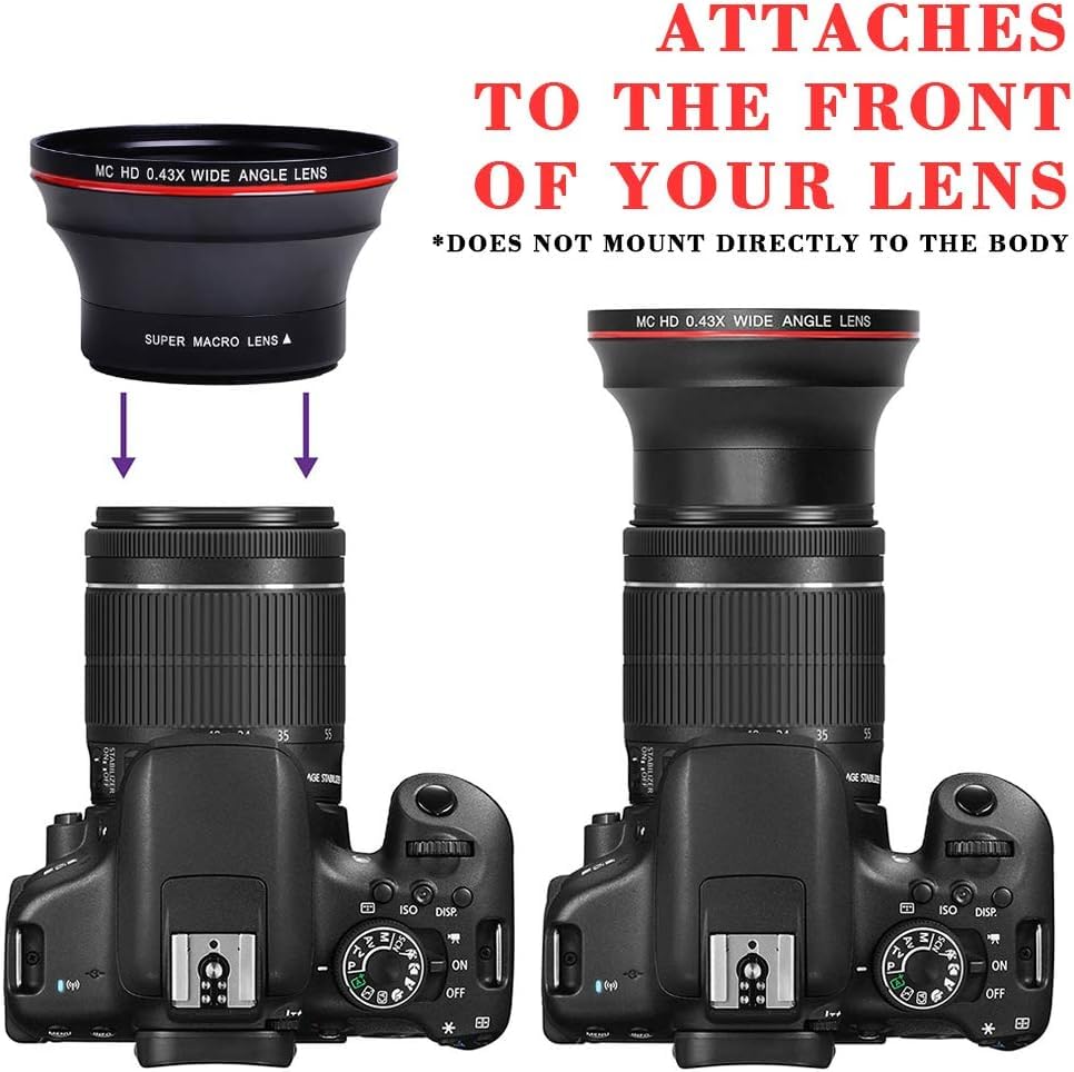 52MM OPTURA HD OPTICS Lenses Kit Included Wide Angle Lens+ HD Fisheye Lens+ 2.2X Telephoto Lens for Nikon AF-S DX NIKKOR 55-200mm f/4-5.6G ED VR II Lens