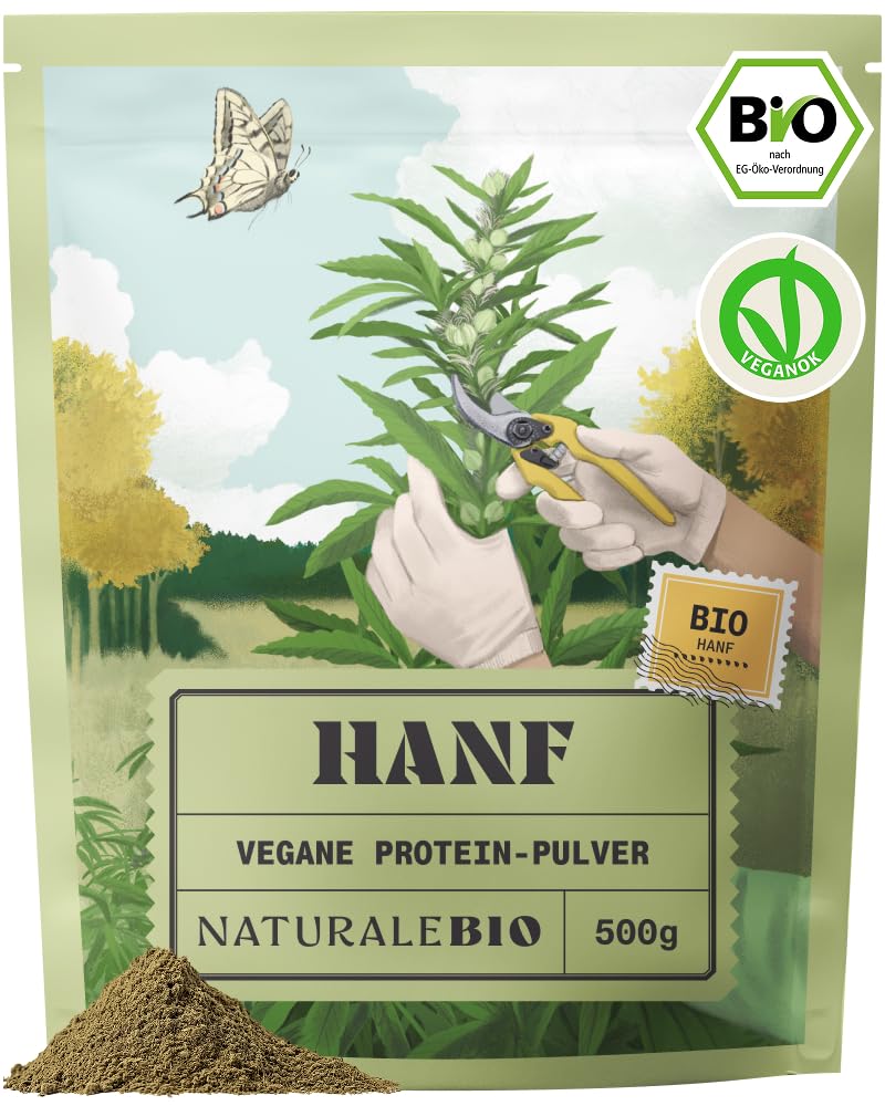NaturaleBio Bio-Hanfproteinpulver Vegan