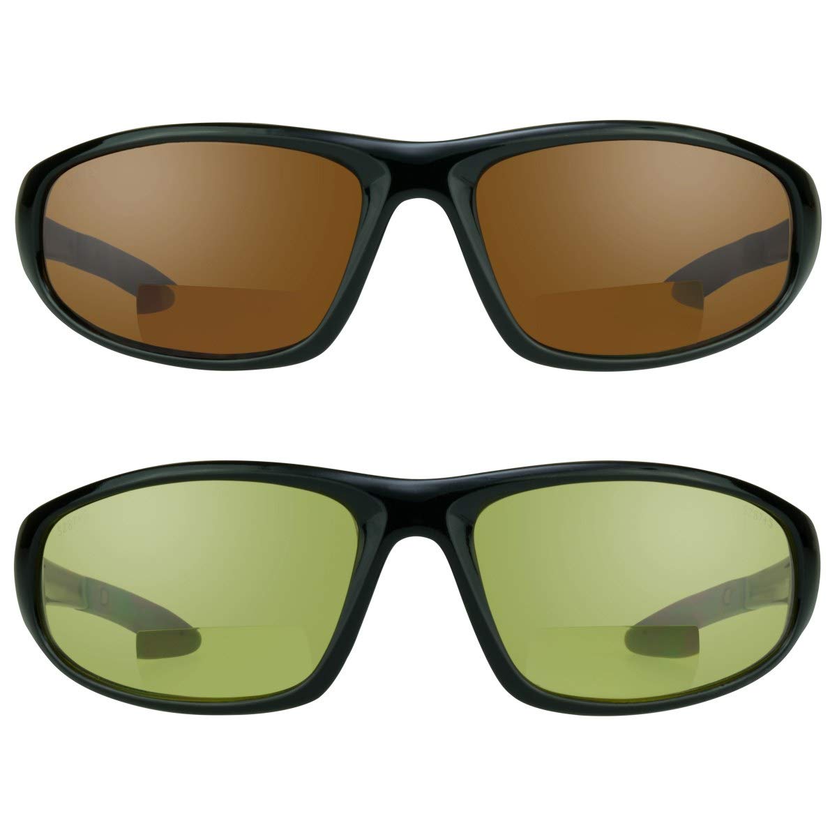 proSPORT Bifocal Safety Glasses ANSI Z87 Wrap Around Protective Sunglasses for Work, Motorcycle, Outdoor UV 400 Anti Glare