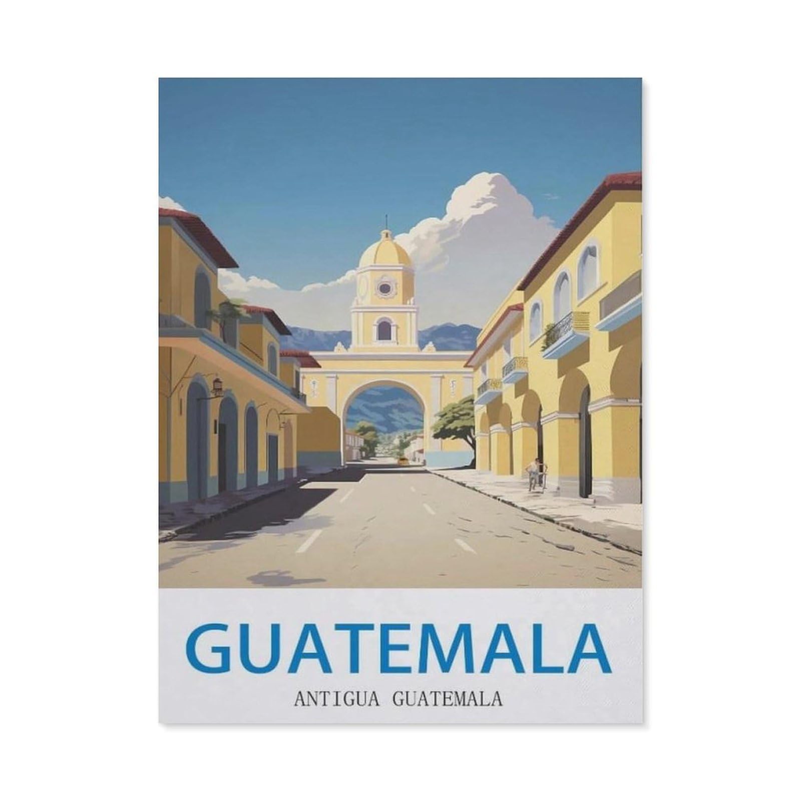 Funny Metal Tin Sign Wall Decor，Guatemala Antigua Guatemala