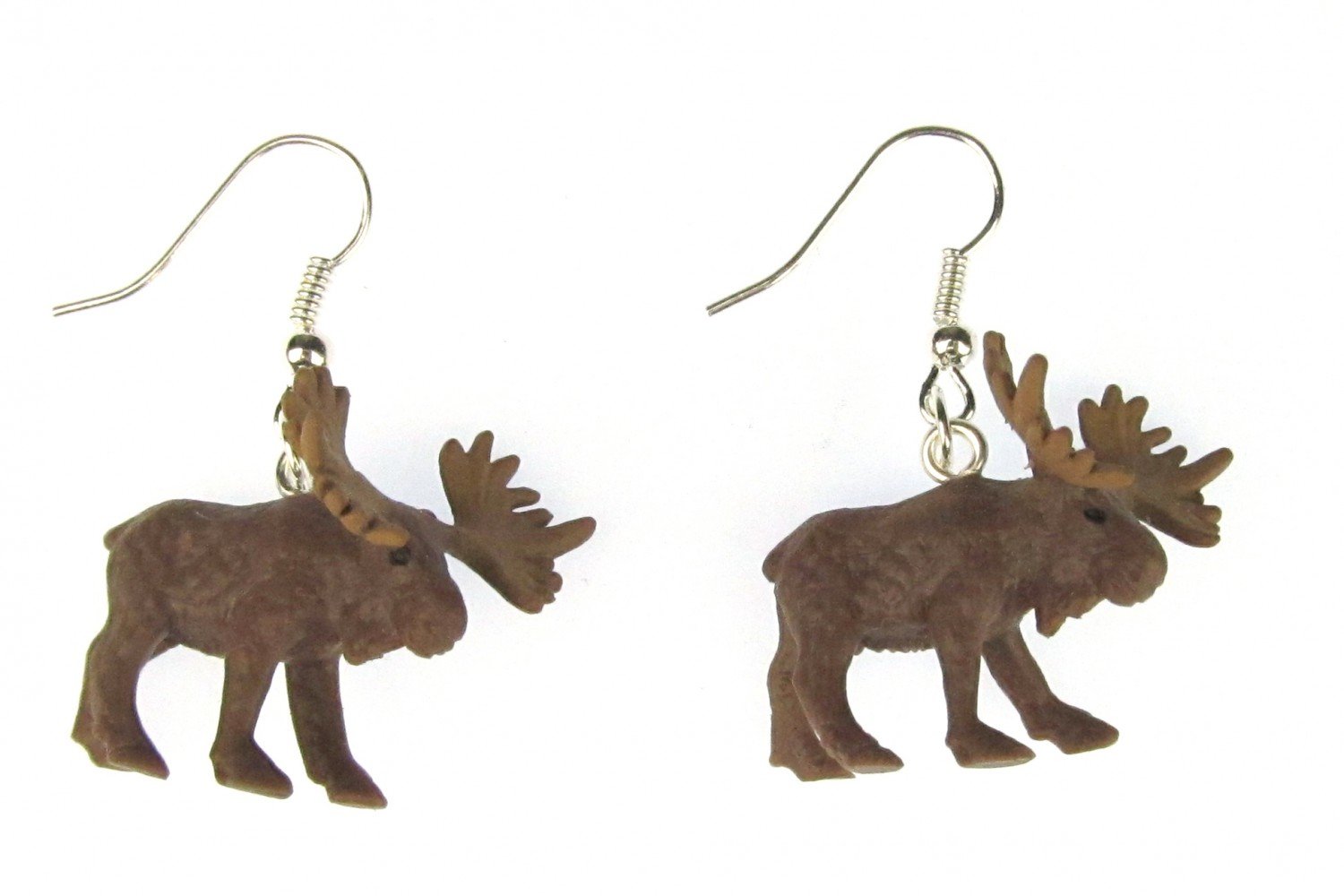 Miniblings renne orecchini gancio di Natale cervi Natale Babbo Natale Hirsch - Gioielli fatto a mano placcati argento I Orecchini