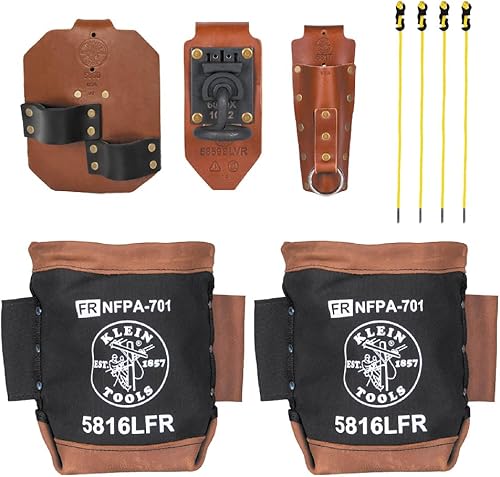 Klein Tools 5800HRN Juego de portaherramientas para herramientas de trabajadores de hierro, llave de punta, barra de conexión, soportes de pasador