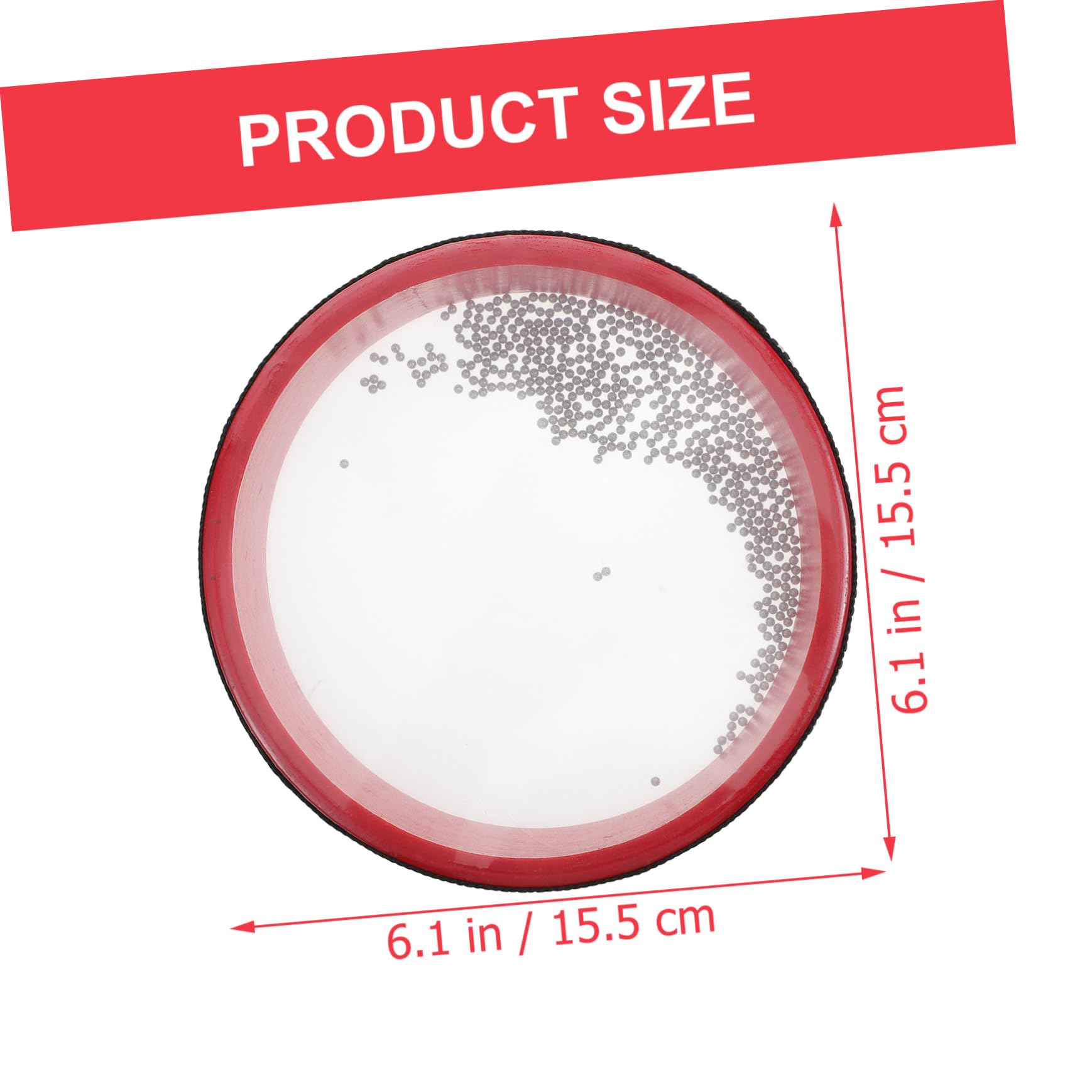 BESPORTBLE Practical Wave Bead Hand Drum Double Sided Transparent Ocean Percussion for Develops Music Skills and Rhythm Safe and Material present for Early Education