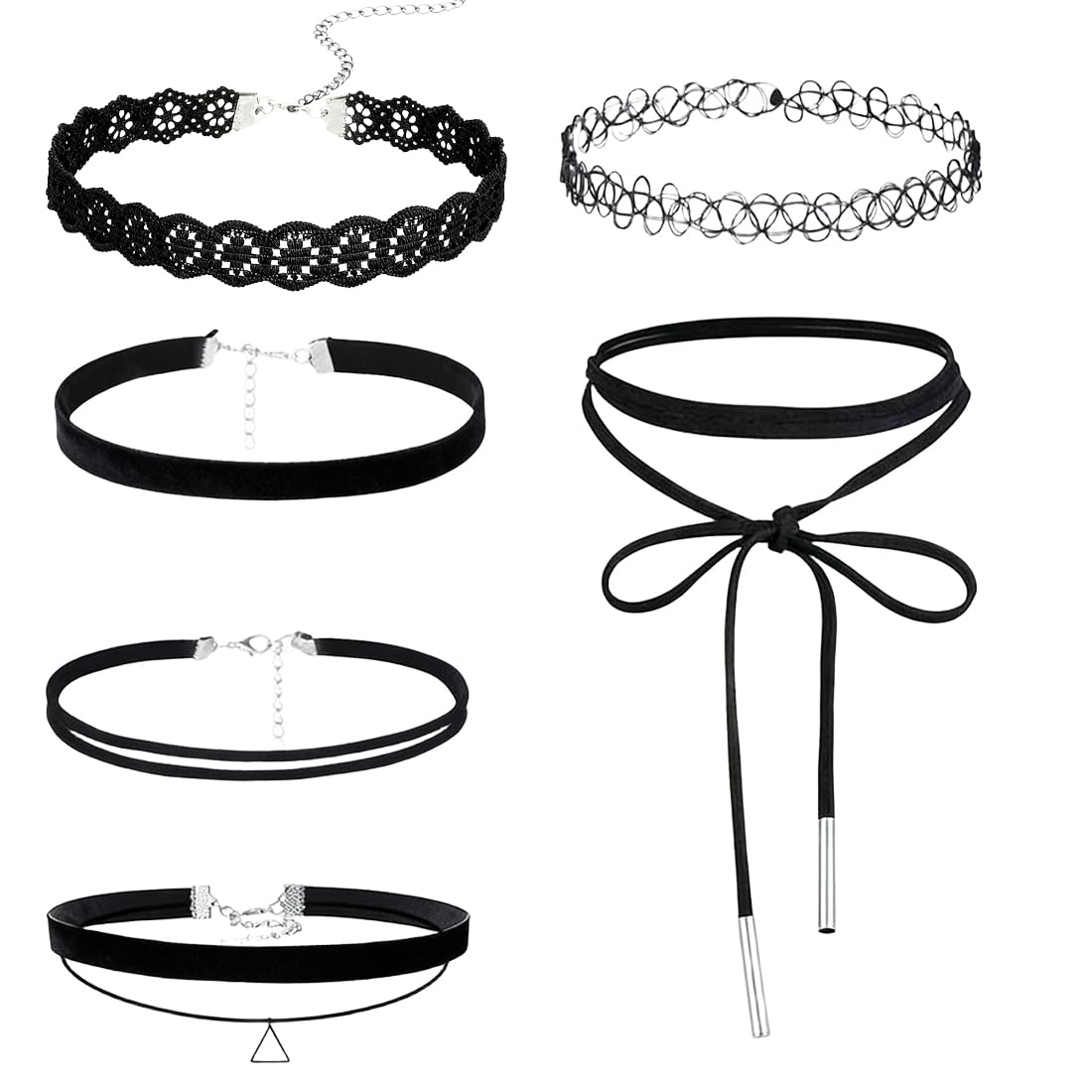 Clyhon Collane Elastiche Girocollo Tatoo, 6 Pezzi Collane Strette al