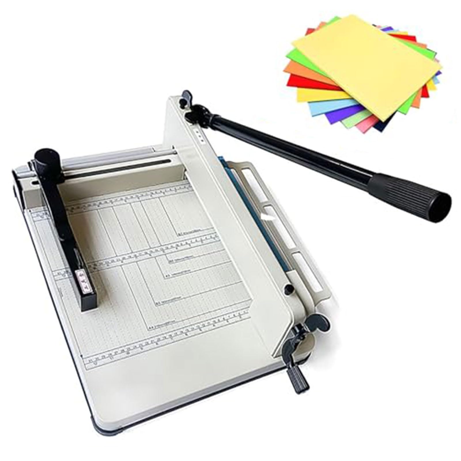 Taglierina resistente A3/A4, ghigliottina da 30,5 cm con blocco di sicurezza, capacità di 400 fogli, base in acciaio per tagliare carta, PVC, pelle, tessuti non tessuti, nero