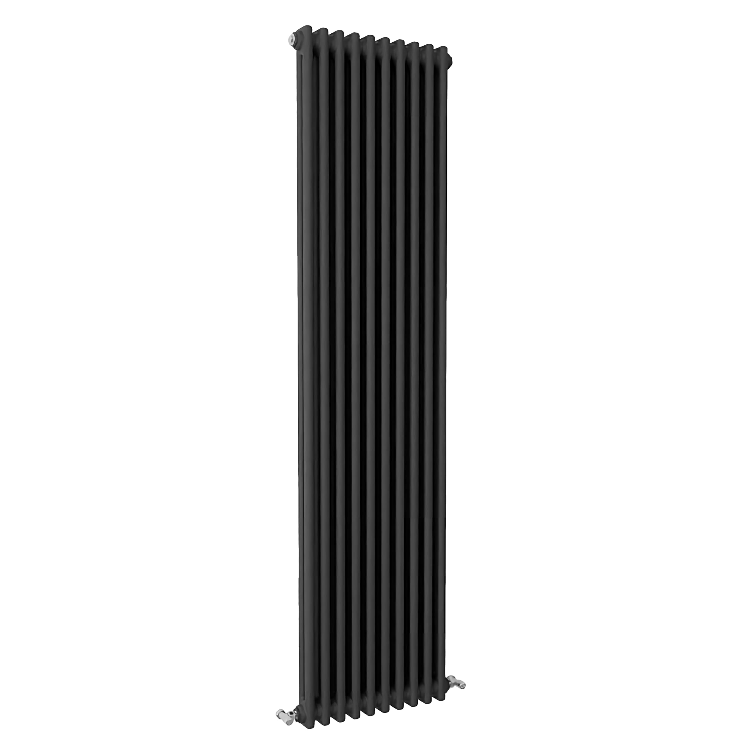 SLINE SANITARY Traditional 2 Column Cast Iron Style Radiator Vertical Anthracite 1800x470mm