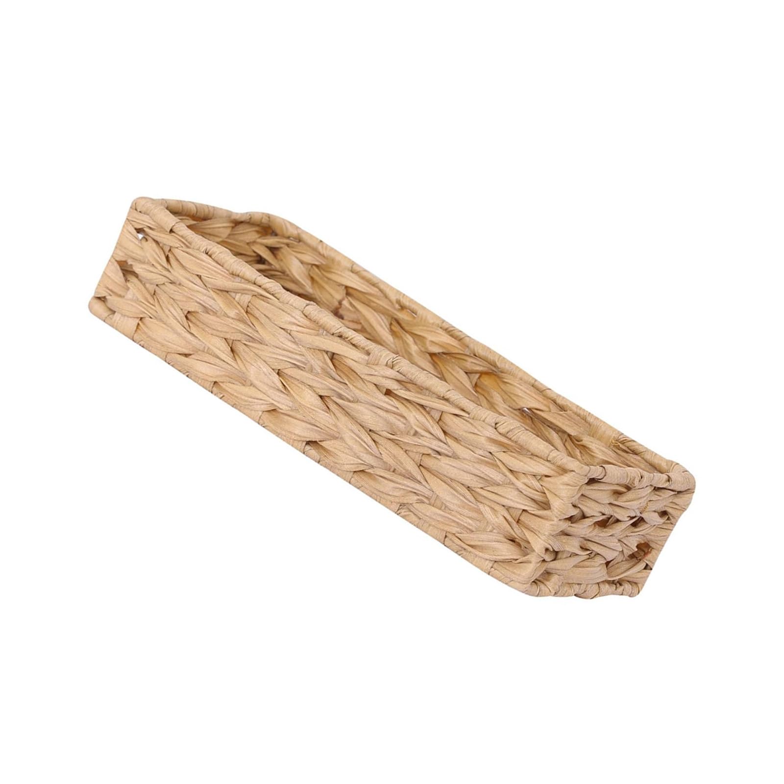 Decorative Imitation Water Hyacinth Snacks Basket Closet Organiser Storage Bin For Entryway And Hallway Table Use Water Hyacinth Basket