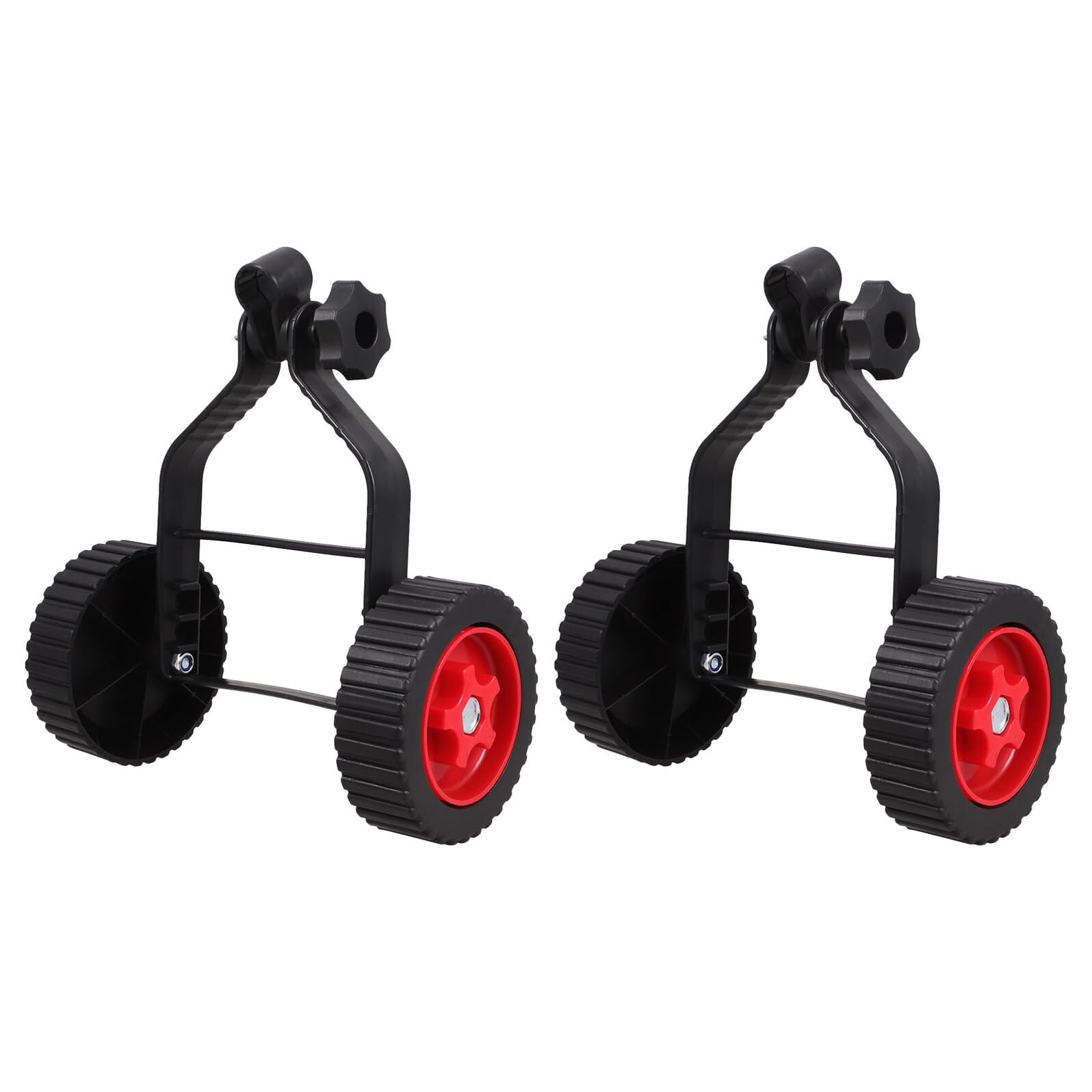 Abaodam 2 Ruedas Auxiliares para Cortacésped Ruedas de Soporte de Plástico Negro 27X245X125 CM Accesorio Resistente para Jardín Mejora Estabilidad y Absorción de Impactos