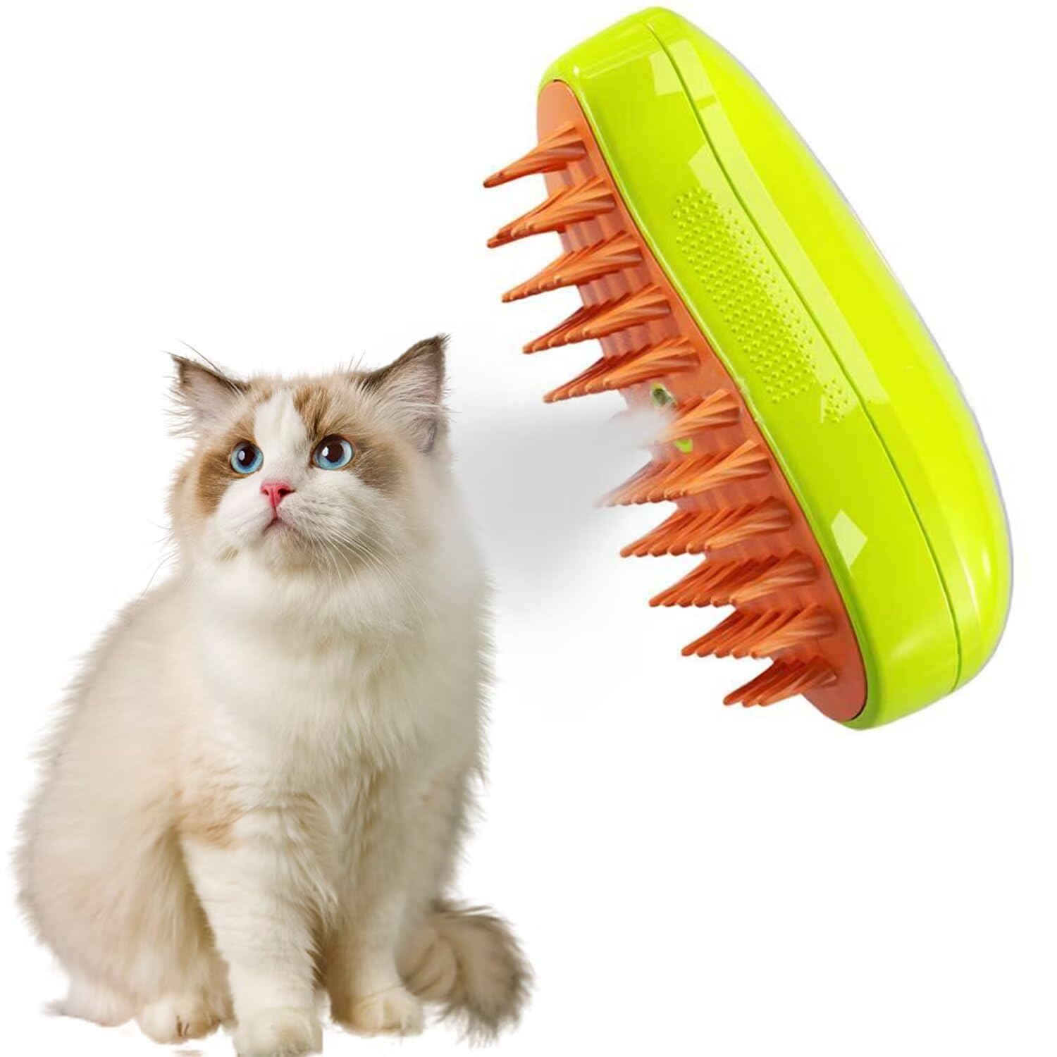 Amazon.co.jp: 蒸し猫ブラシ 猫スチームブラシ 3in1猫の蒸れブラシ 猫