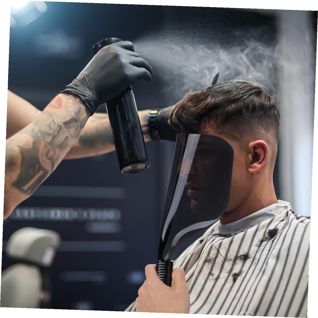 MAGICLULU 3st Haarmaske Make-up-spray Haarschutz Friseurschutz Haarschnitt Haarstyling-gerät Markieren Friseurwerkzeuge Friseurbedarf Schwarzes Haarspray Salon Friseur Haar Styling Plastik