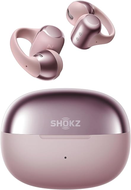 SHOKZ OpenDots One - Open-Ear Headphones - Wireless Bluetooth Earbuds with Microphone - Secure, Lightweight, Clip-On Fit - Premium Dolby Audio - Water Resistant - Fast Charging - Up to 40 hrs Playtime