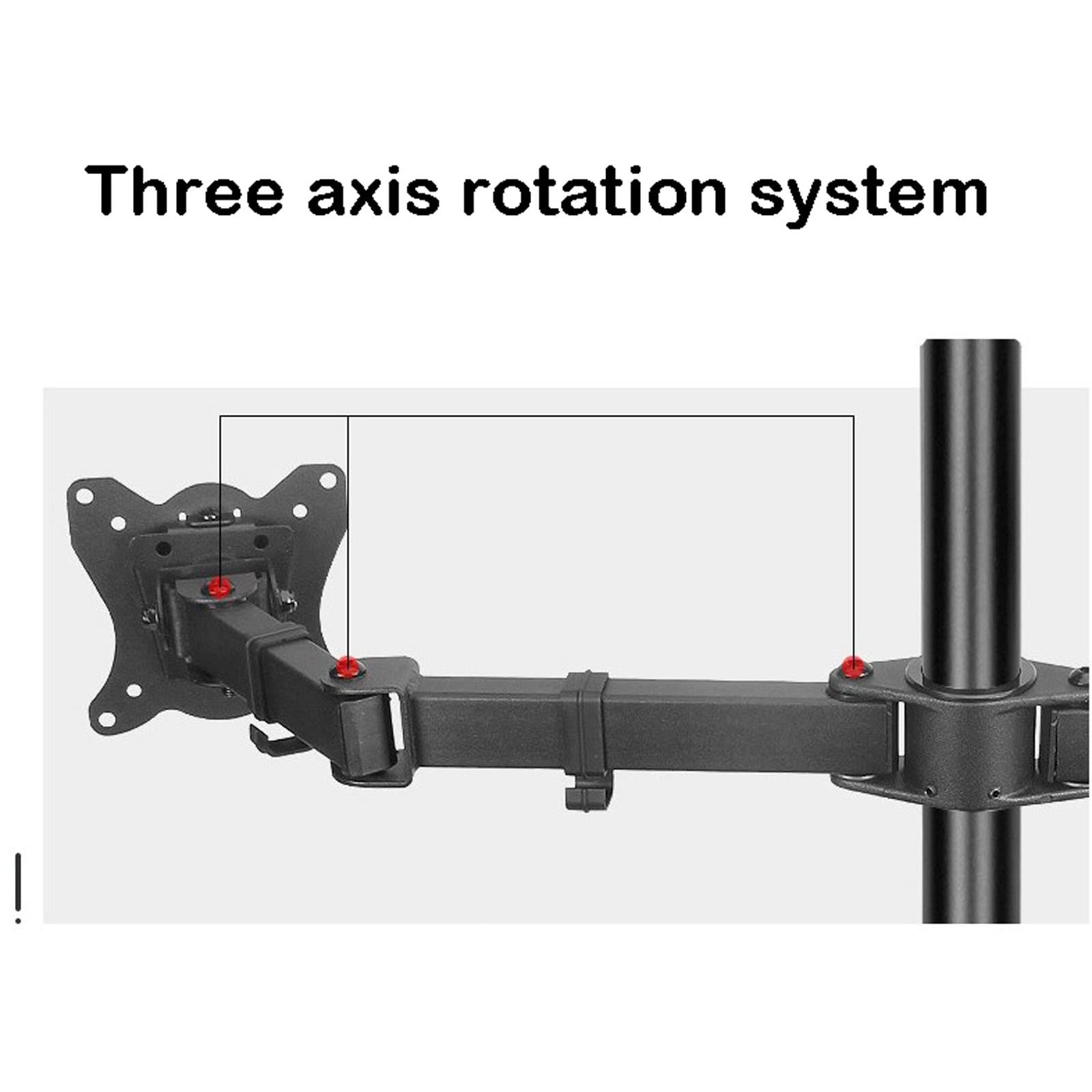 Supporto da Scrivania per Doppio Monitor da 20 A 27 Pollici, Supporto per Monitor Robusto E Completamente Regolabile per 2 Monitor, Max 100X100 Mm