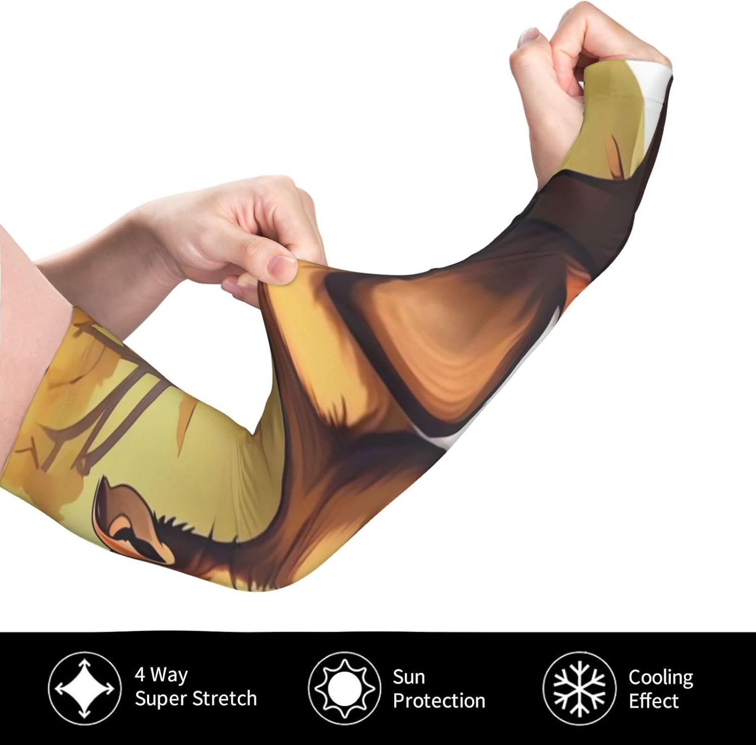 Nut-eating squirrel Arm Sleeve for Men Women UV Protection Cooling Sun Sleeves Compression Tattoo Sleeve Cover