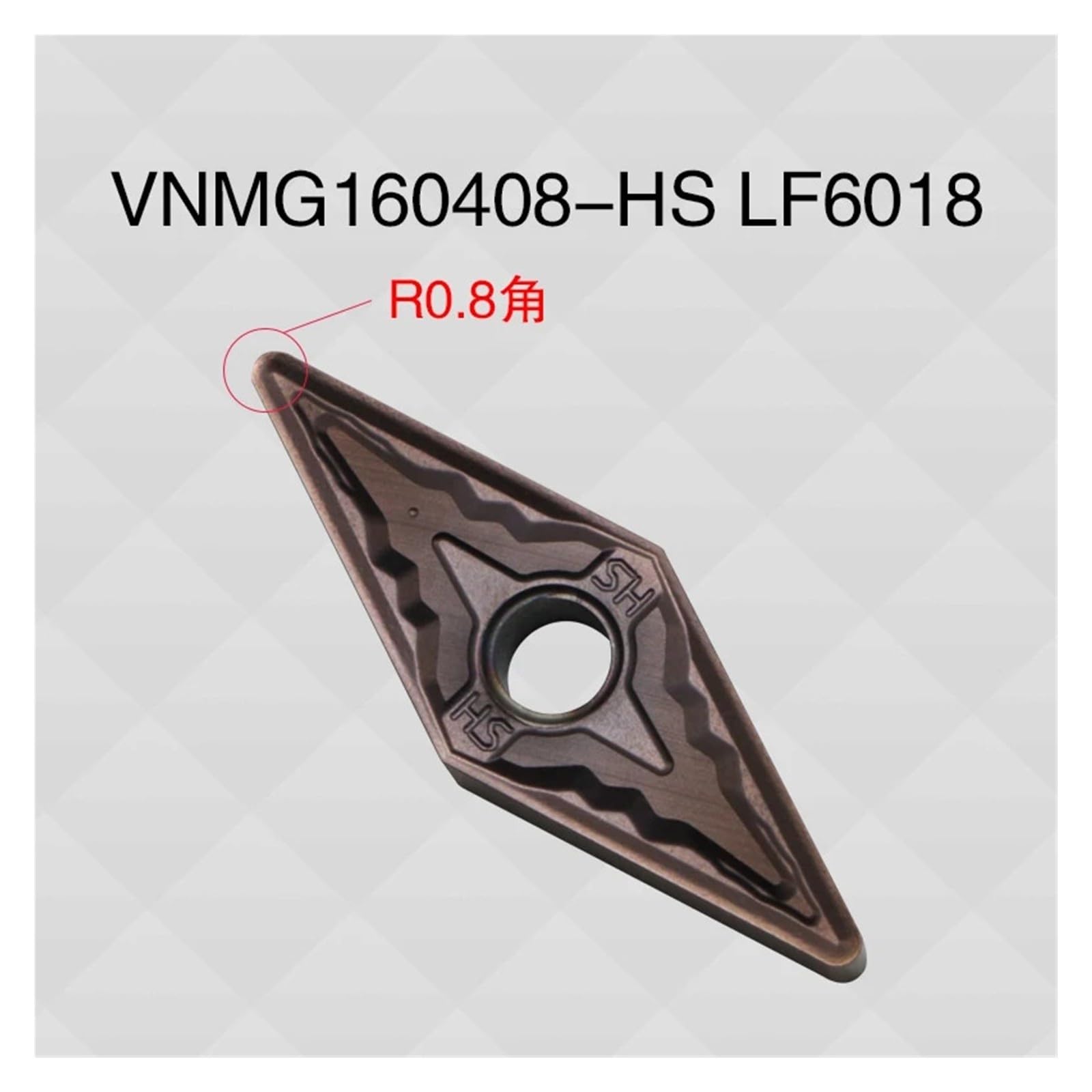 Hoja de carburo de 10 piezas, serie VNMG160 original(VNMG160404 HS LF6018)
