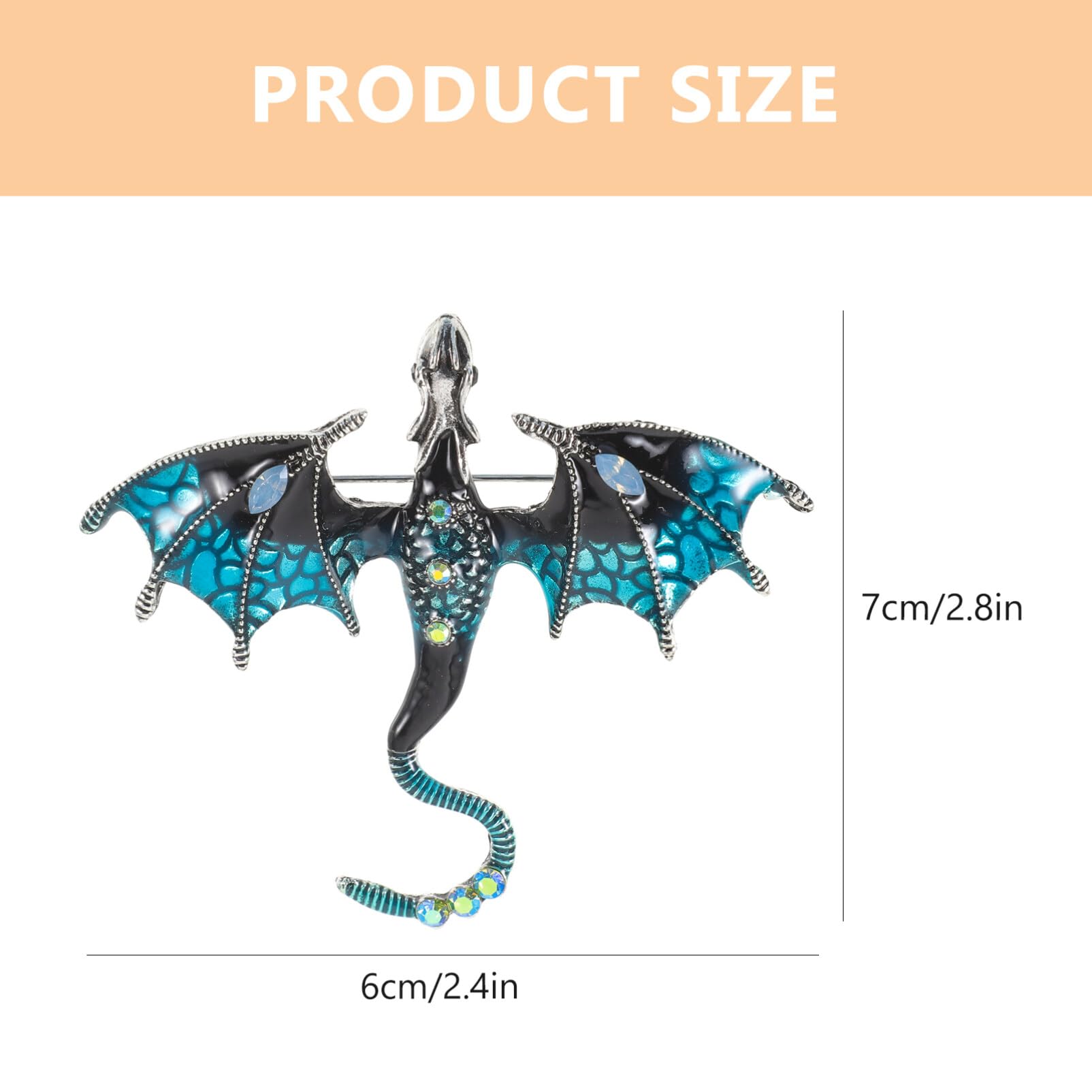 Jewelry Emaille Vintage Zodiac Dragon Brosche Pin Frauen Männer Tierstifte Clip Revers für Schals Pullover Jacken Kleidung Kleidung 7x6cm Jewelry