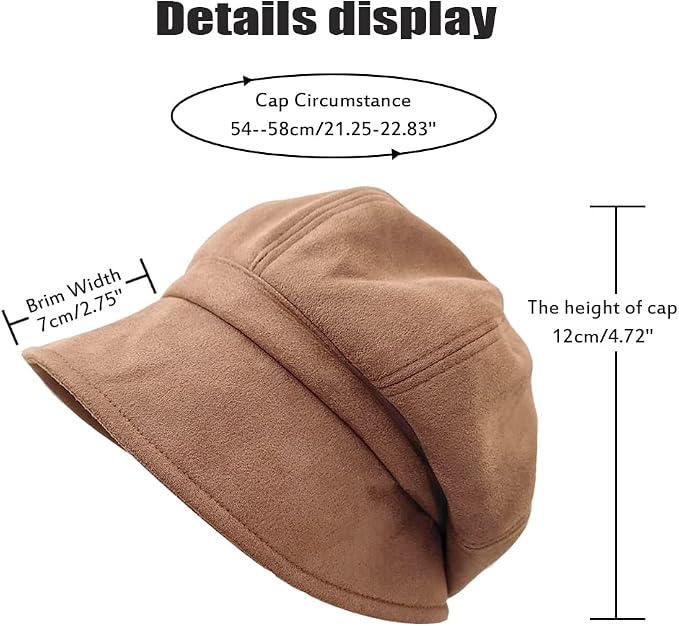 Boina visera para mujer, gorra estilo newsboy miniatura 2