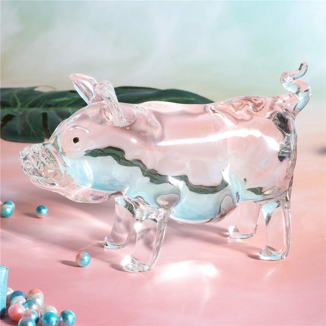 水晶 クリスタル 豚 置物