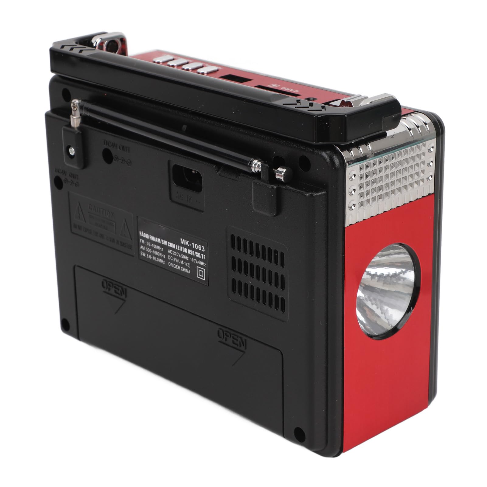 Receptor de Radio Portátil de Banda Completa, Radio Práctica de Banda Completa FM Am SW, Radio Práctica de Banda Completa con Pilas (Enchufe de la UE)