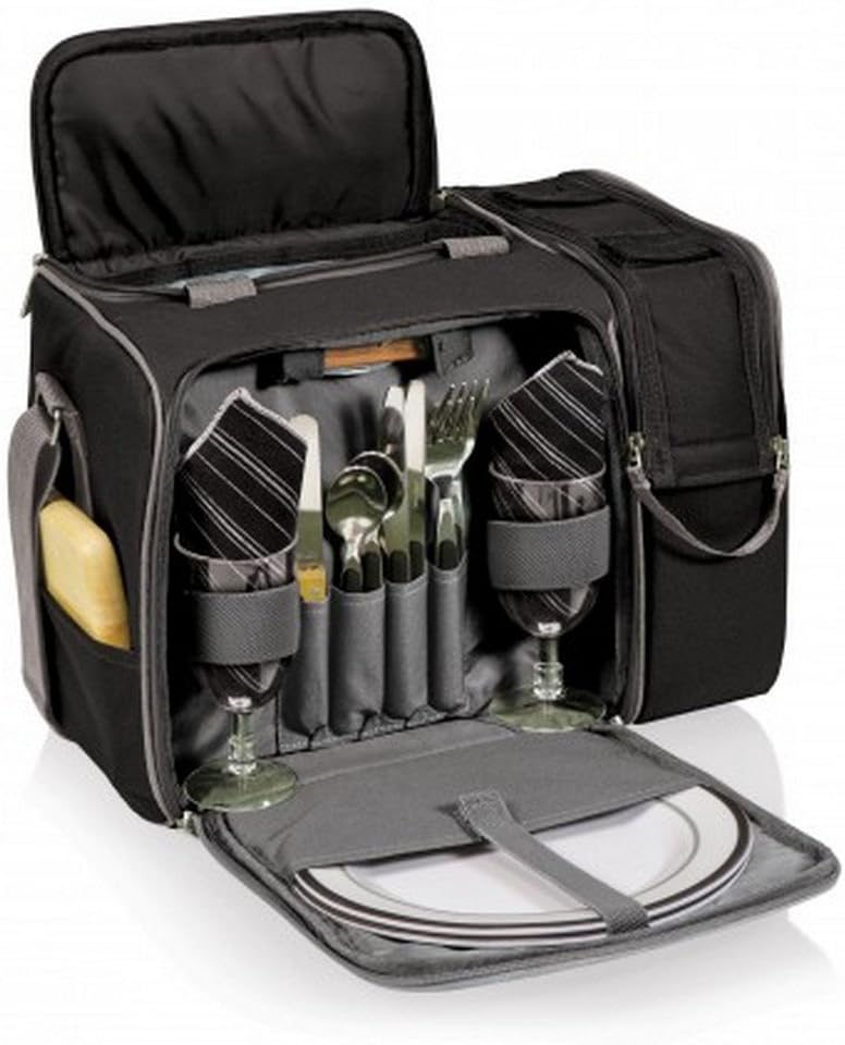 NCAA Hawaii Rainbows Malibu Picnic Tote with Deluxe Picnic Service for Two