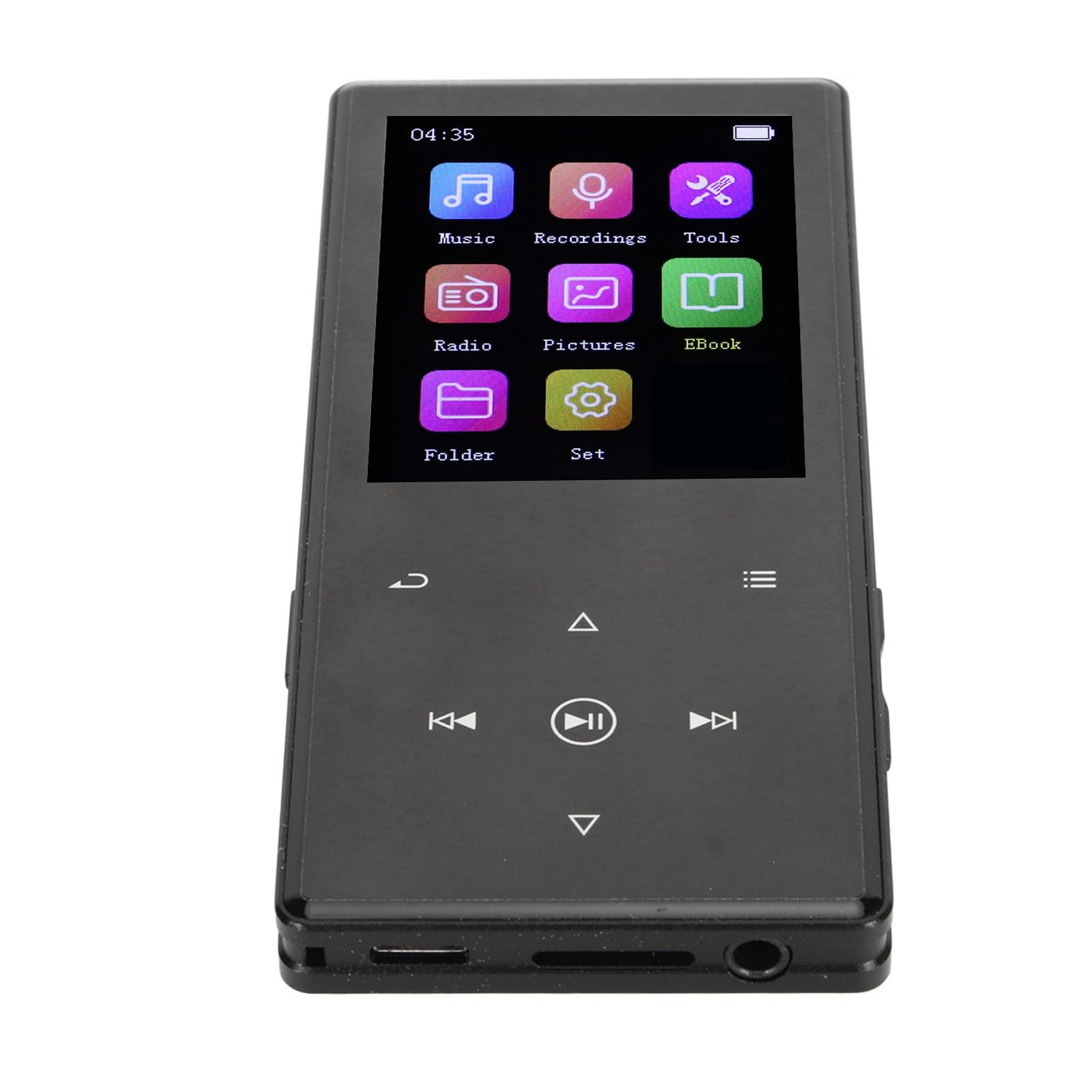 Lettore Musicale MP3, Lettore MP4 Multifunzione con Cancellazione del Rumore Suono HiFi Senza Perdita per Camminare Tutti i Giorni (32 GB)