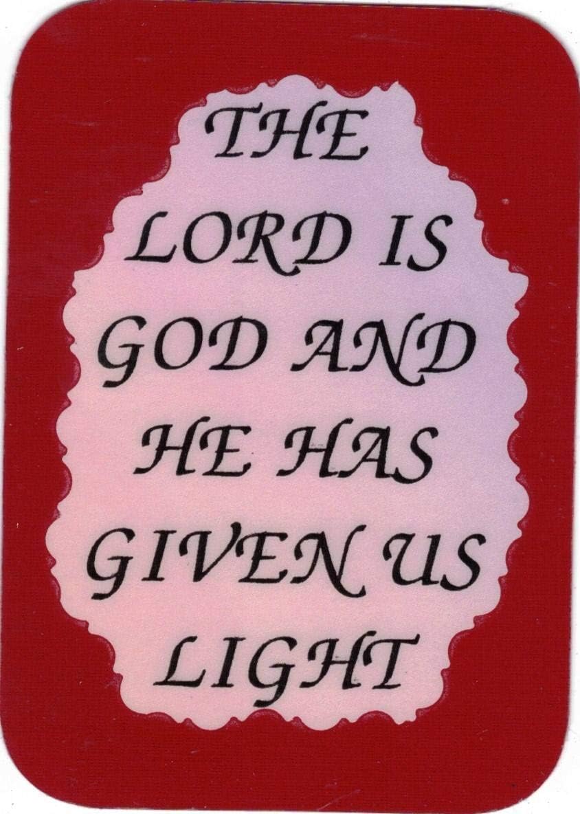 3" x 4" Inspirational Love Notes Mini Signs Of Life Love Laughter Music 1023 The Lord Is God And He Has Given Us Light Thank You Love Friendship Family Birthday Anytime Group Office Gifts image 2