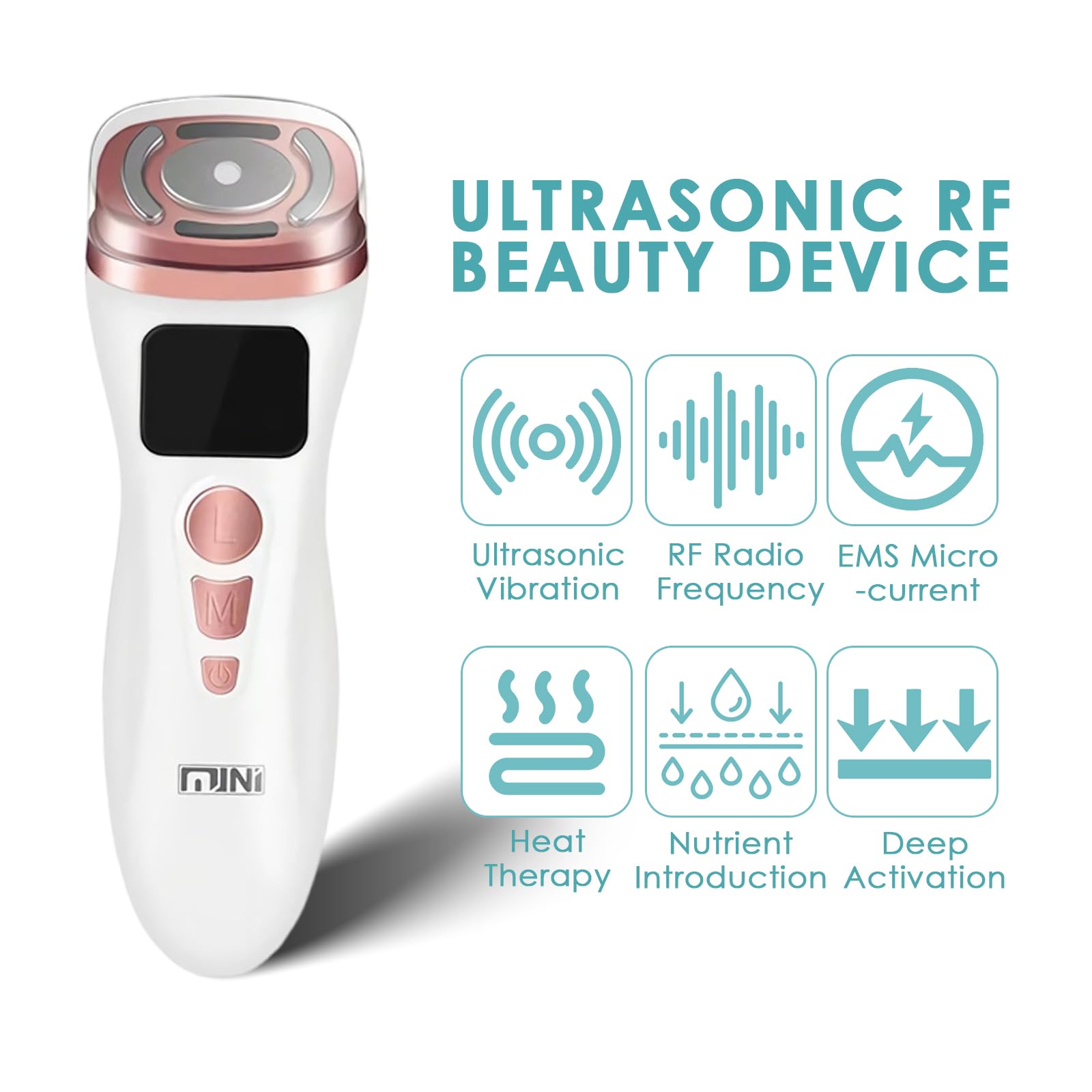 Mini HIFU Upgraded Ultrasonic RF Beauty Device with EMS Facial