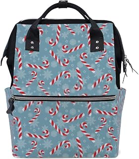 Mochila para laptop de viagem, universidade, bolsa escolar, presentes para homens e mulheres, decoração colorida de Natal sem costura