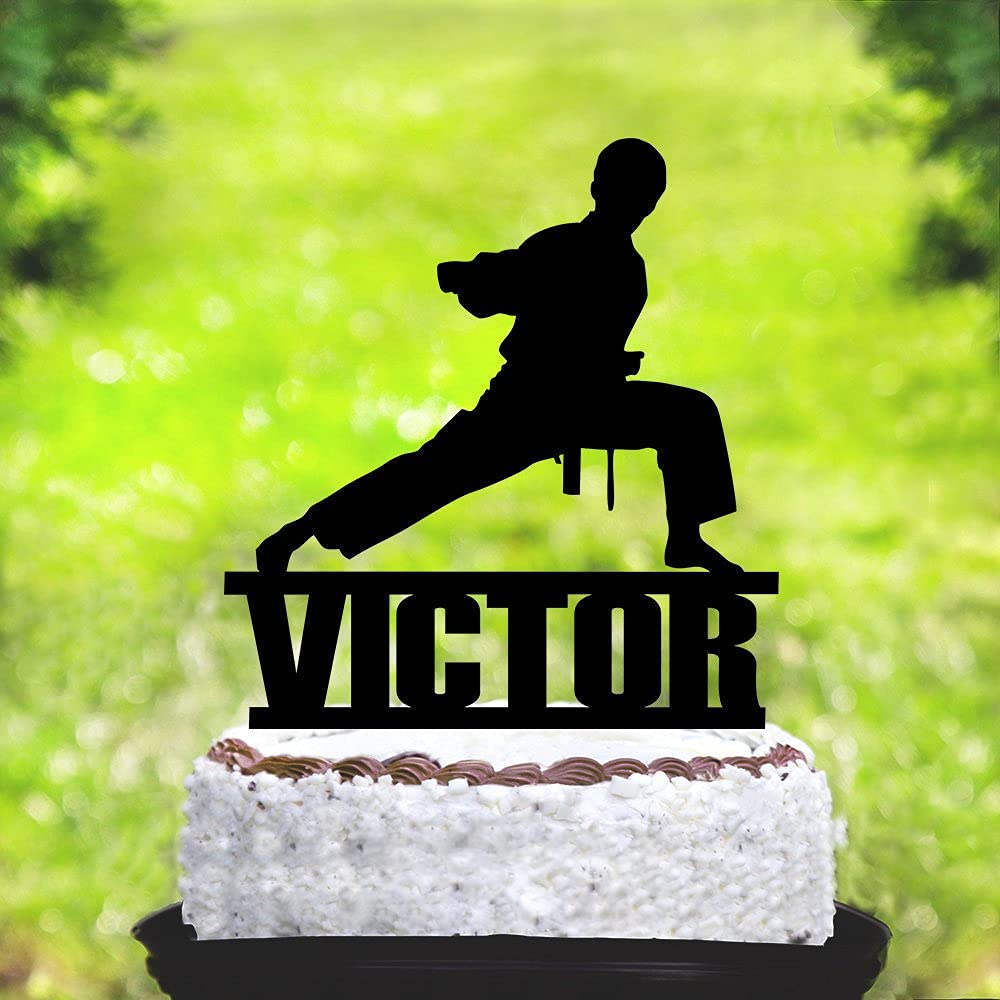 Buy Cake Topper Customized Name Karate Cake Topper Male Martial Arts