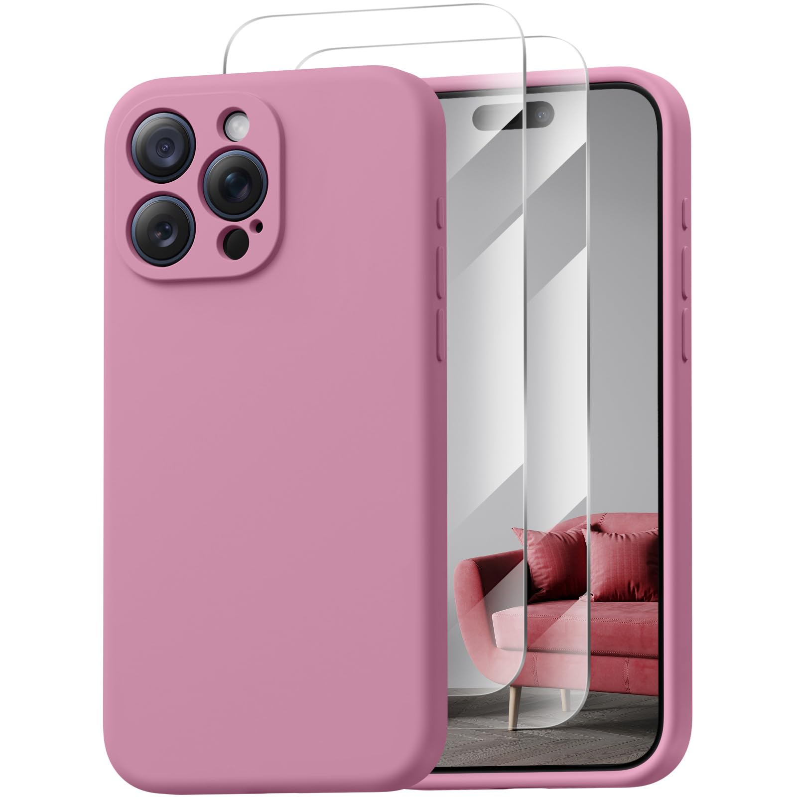 Loyal Bee Magnetic for iPhone 15 Pro Case, Compatible with MagSafe, with 9H Nano Screen Protectors, Full Camera Protection, Silicone Shockproof