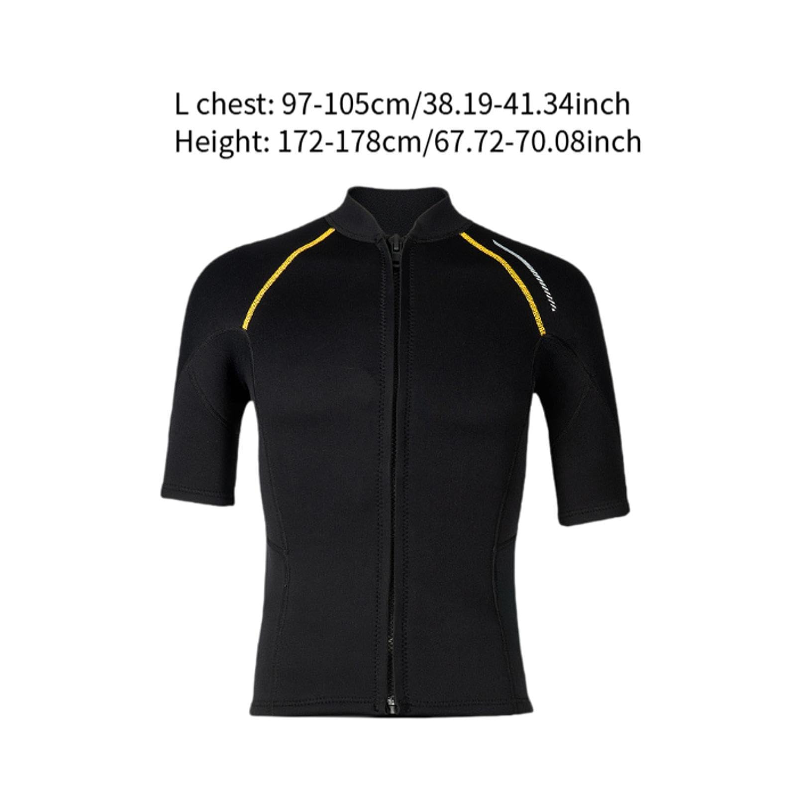 F Fityle Men Wetsuit 1.5 mm de Neopreno El Traje de Neopreno Mantenga el Traje de Buceo con Cremallera Frontal Caliente Traje de baño para el Canoa bajo el