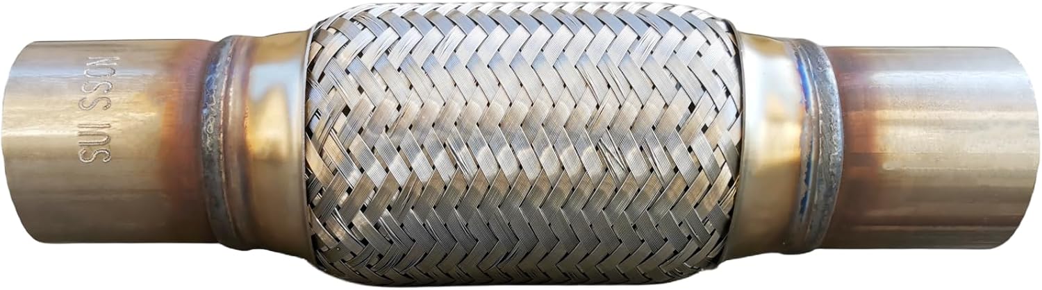 SUISSON Tubo flexible de escape 2 "X6"10" tipo universal 100% acero inoxidable para automóviles pesados