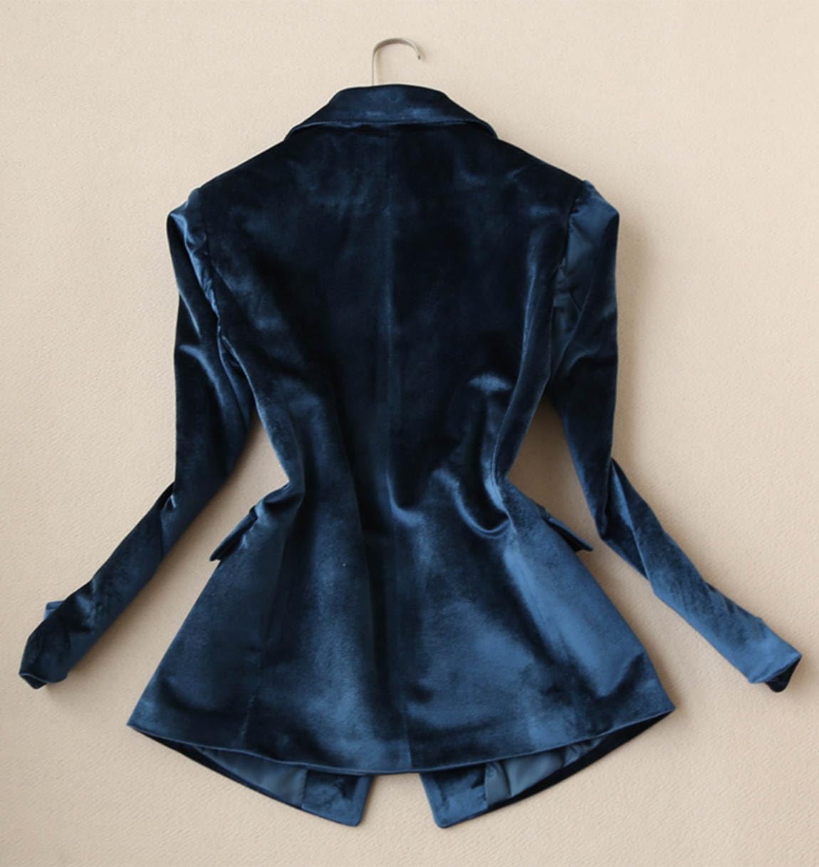 Women's One Button Suit Velvet Jacket & Pants 2 Pieces for Business/Casual/Daily Tuxedos