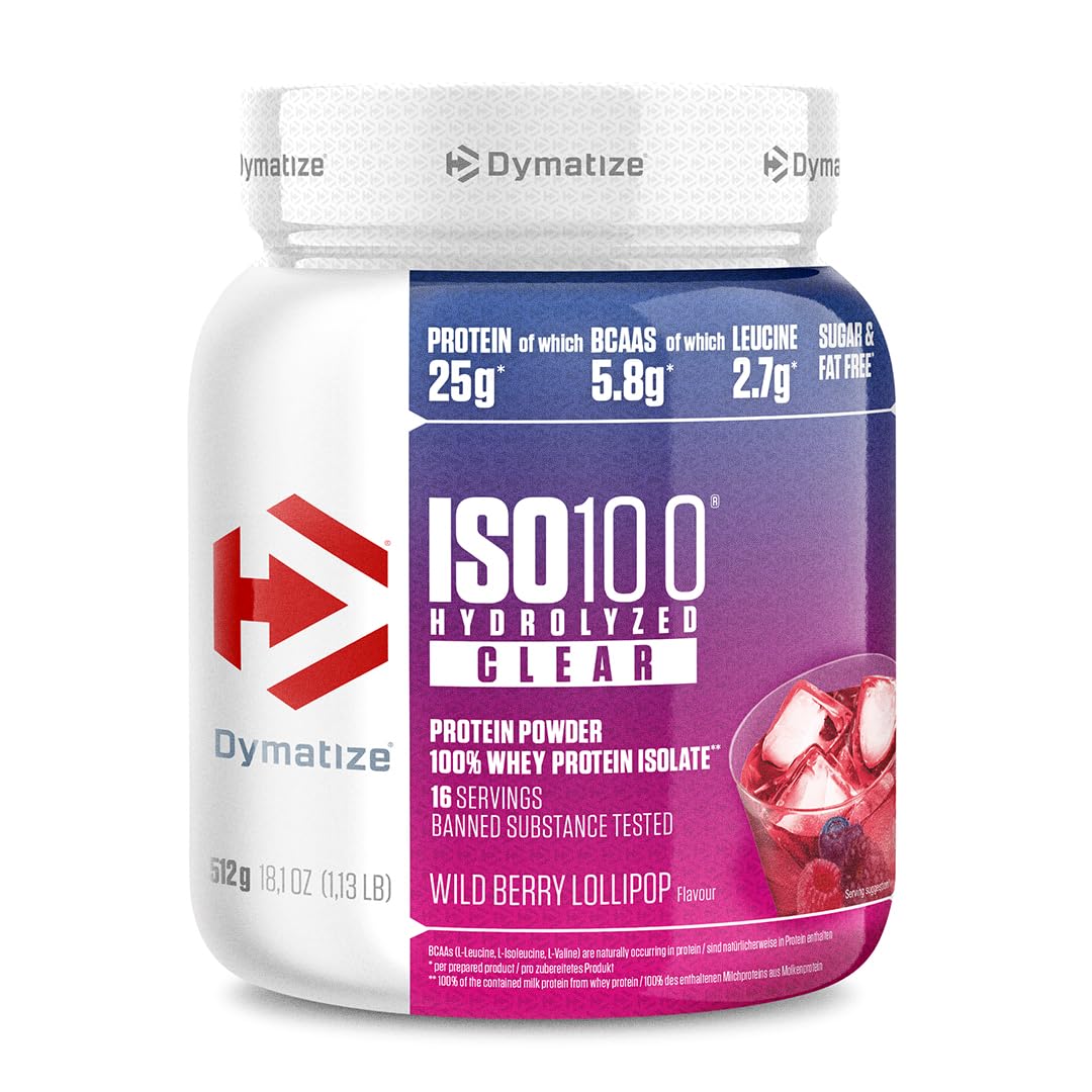 Dymatize ISO 100 Hydrolized Clear Wild Berry Lollipop 512g Whey Protein Powder