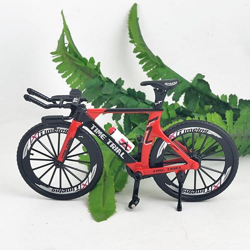 Miniatura 4 de Ailejia Carreras Timetrial Mini TT Bicicleta Vehículos Ornamento Bicicleta Cake Topper Modelo Mini Bicicletas Decoración Artesanía para el Hogar Rojo