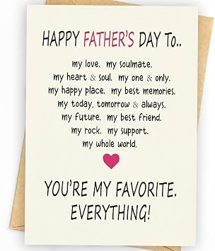 WowBefun Funny Fathers Day Card & Gifts from Wife | Fathers Day Decorations | Happy, Sweetheart, Romantic, Raunchy