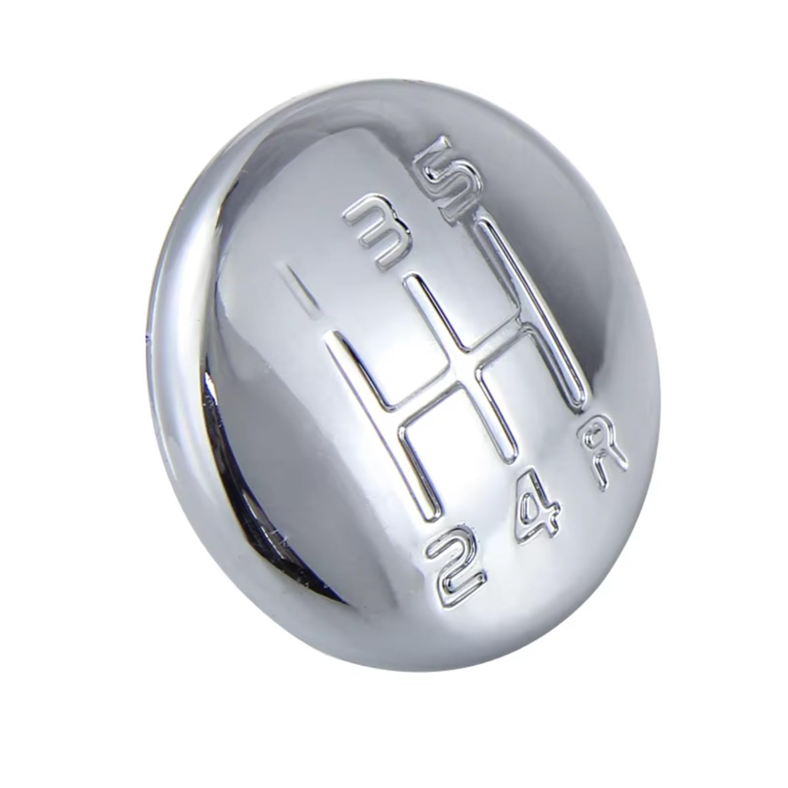 Hillar Chrome Silver Car Gear Stick Knob For Suzuki For Swift 2005-2010 Sx4 2007-2013 For Alto 2010-2015 Gear Shift Knob Emblem Badge Cover Lever Shifter Cap(Chrome Silver)