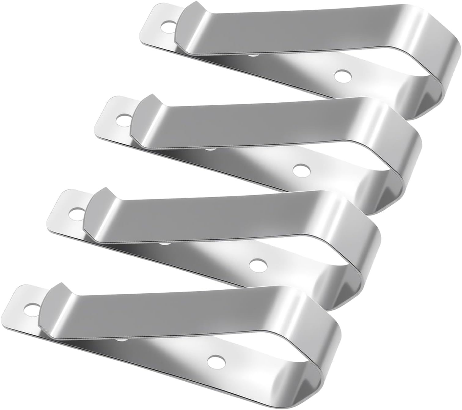 Garage Door Remote Visor Clip, 4-Pack Replacement for Liftmaster, Sears Craftsman & Chamberlain Garage Door Opener Remotes, Stainless Steel Clips