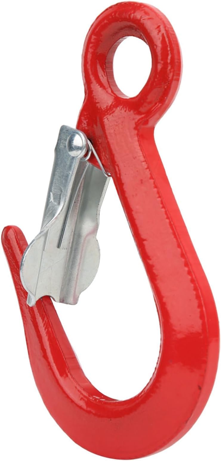 CHICIRIS Crane Hook, Lifting Hook with Latch Alloy Steel 5000Lbs Crane Hoist Rigging Hook for Ship Construction