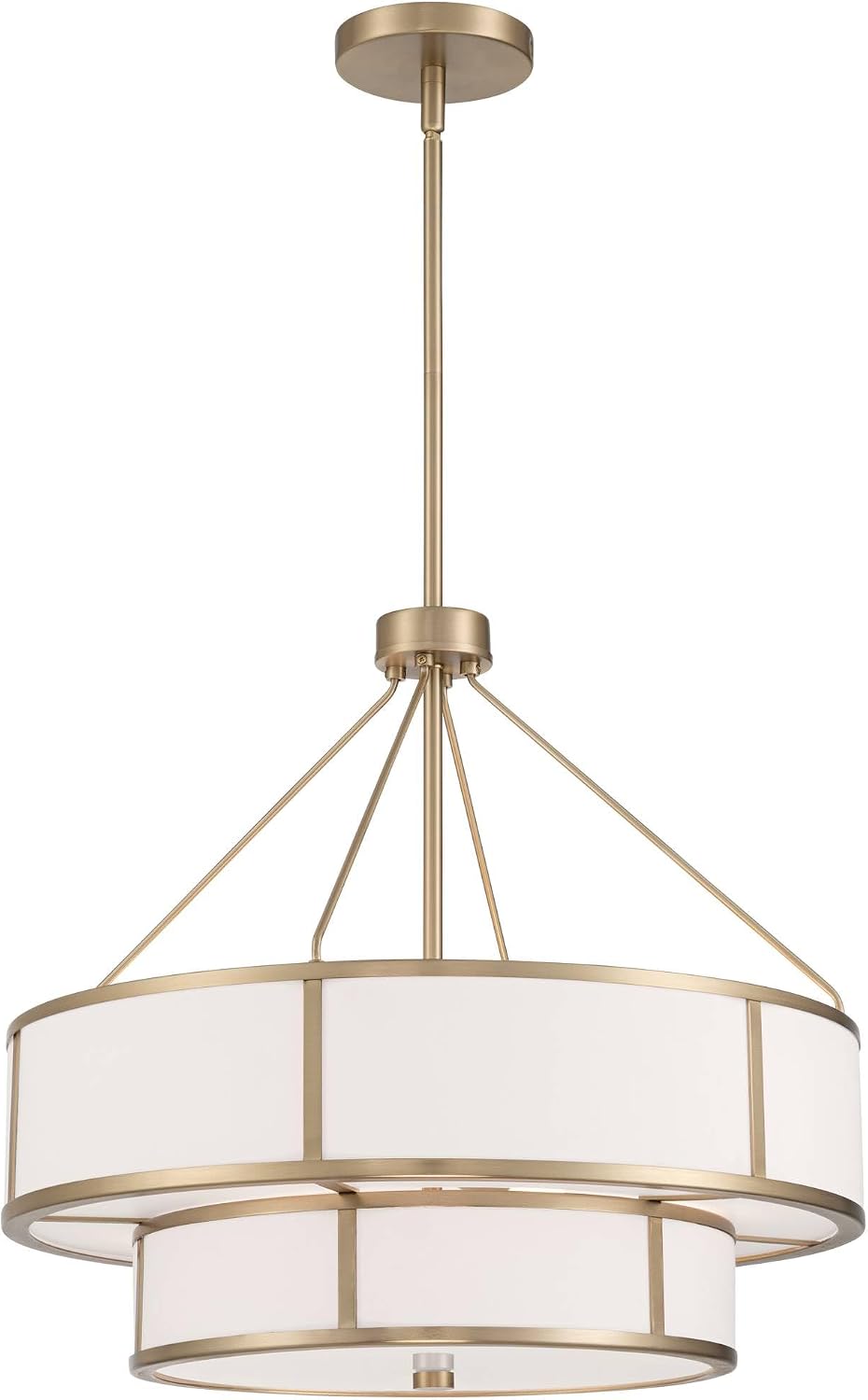 Possini Euro Design Possini Euro Zilina 19 1/2" Wide Matte Brass 2-Tier 4-Light Chandelier