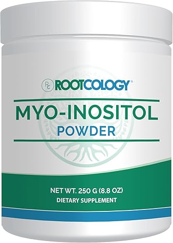 Rootcology Polvo de mio-inositol - Suplemento de inositol para el estado de ánimo, la salud cerebral y el apoyo hepático (8.82 oz345 porciones)