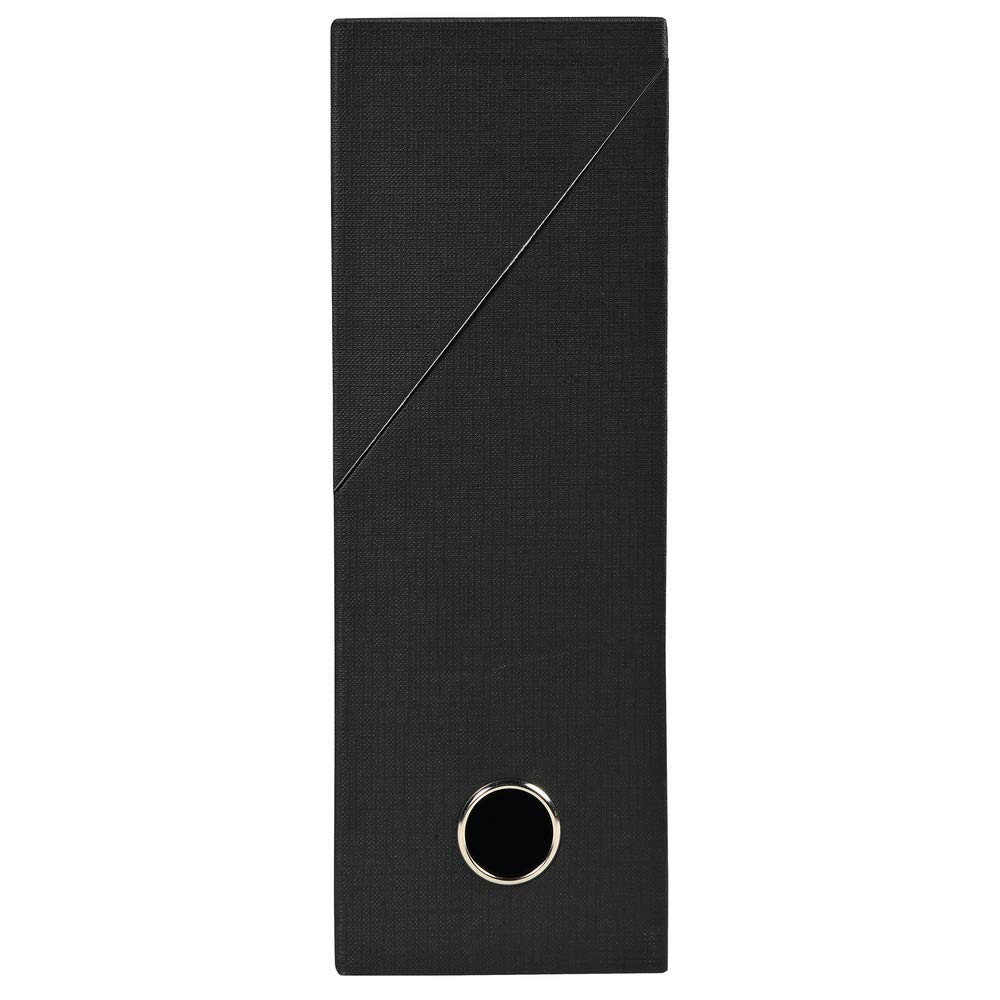 Exacompta - ref. 89527E - 1 transportdoos Canvas - 90 mm rug - Met metalen grijpgat - Formaat A4 - Afmetingen: 25,5 x 34 x 9 cm - Kleur donkerblauw - Gemonteerd geleverd