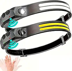 Lanterna de Cabeça LED Recarregável, 350 Lúmens, para Atividades Noturnas Lanterna de Cabeça LED Recarregável para Camping trilhas pesca