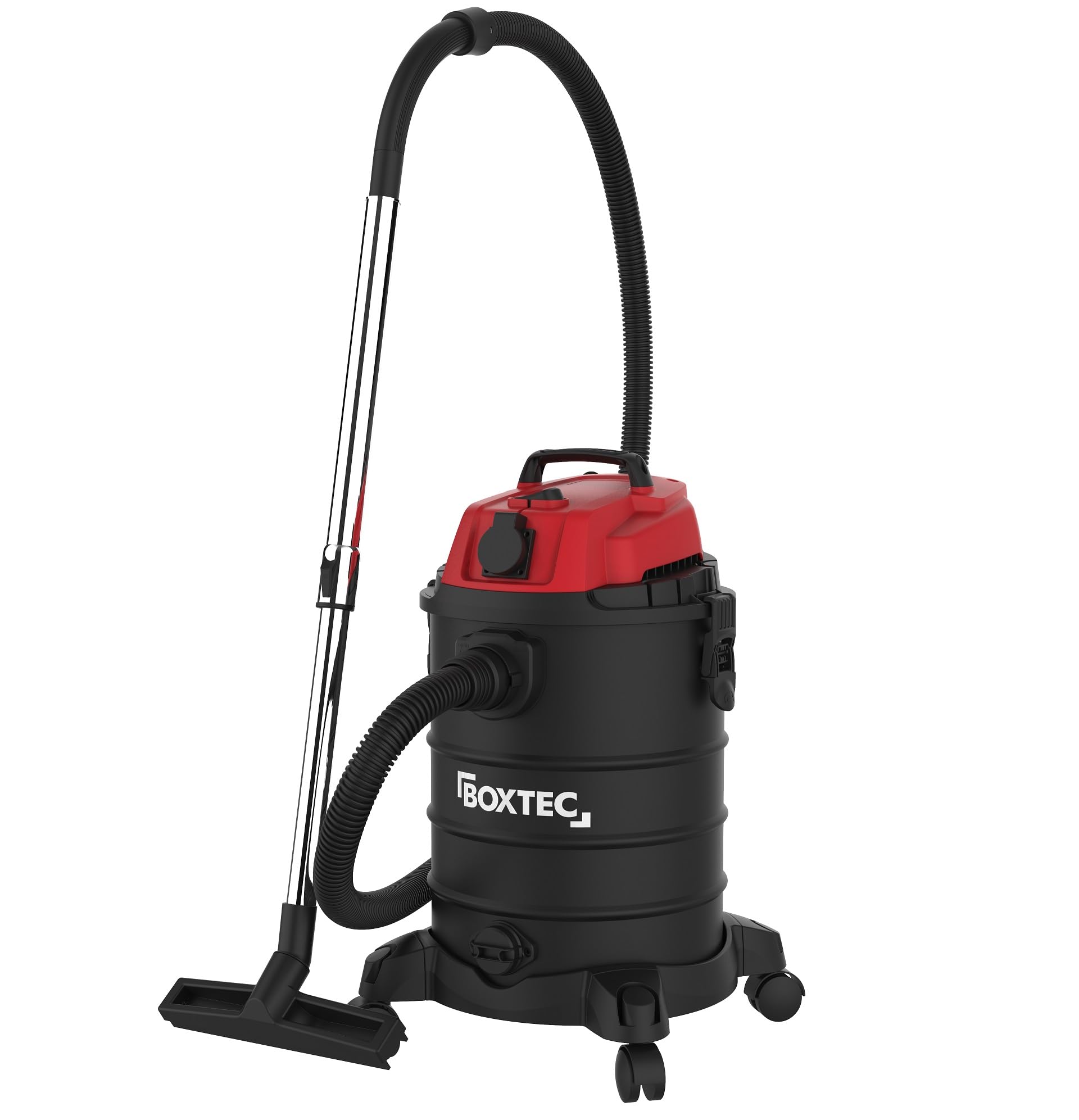 BOXTEC NTS 30 - Aspirador industrial en seco y húmedo (30 L, encendido automático, hasta 2000 W, con función de soplado, limpieza de filtro, sin bolsa)