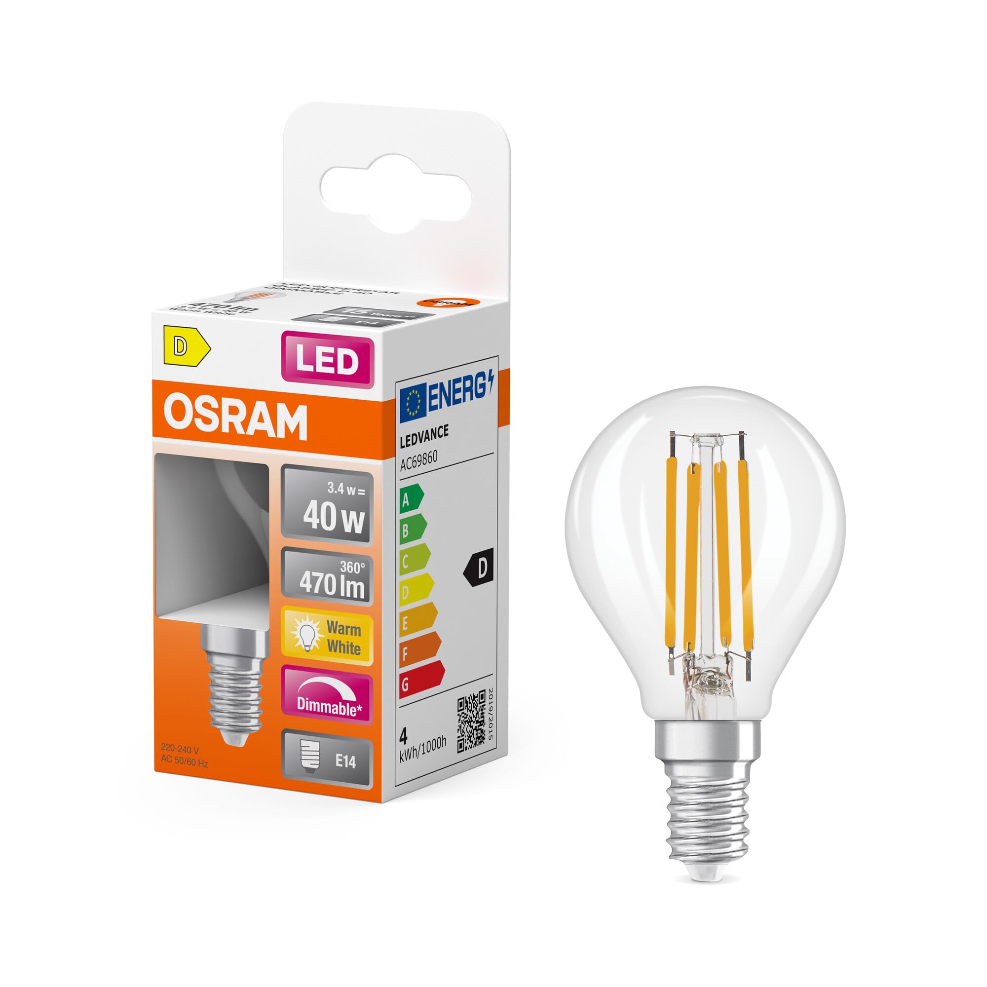 Ampoule LED E14 variable Osram pour éviter la fatigue visuelle salon