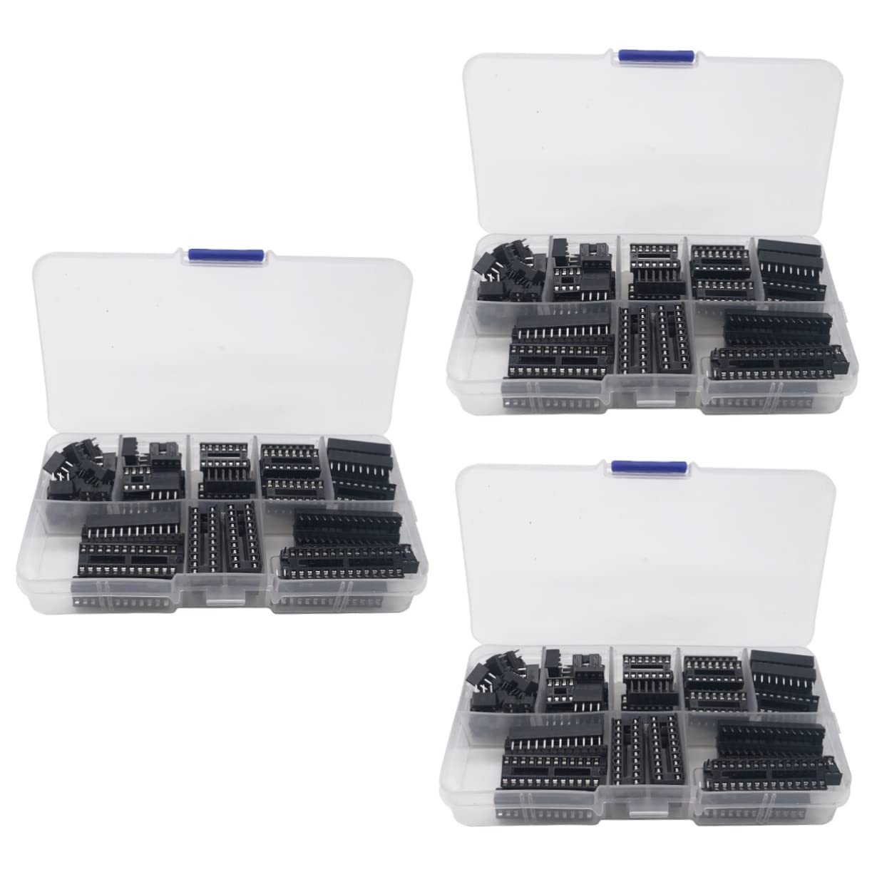 3piezas Zócalos Ic Dip De Pines Para Circuitos Integrados Accesorio Material Duradero Compatible Microcontroladores