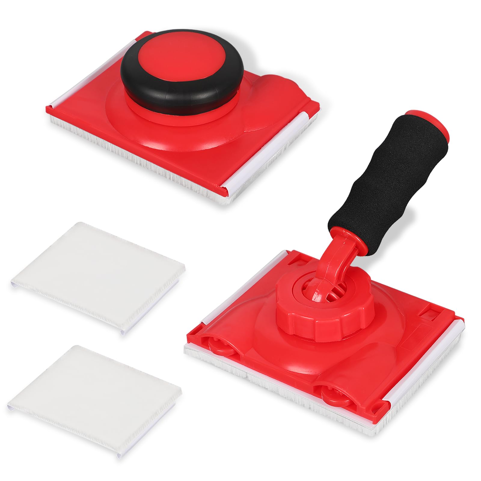 Paint Edge Cutter, Pack of 2 Paint Edger with Rotating Handle & Round Handle, Paint Edging Tool with 2 Replacement Paint Pads, Paint Edger for Wall, Ceiling, Corners and Edges