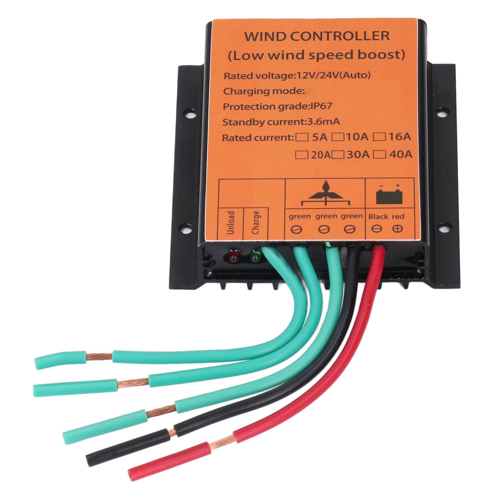 MPPT Wind Turbine Controller, 12V/24V 40A Universal Wind Turbine Generator Controller 300W-1000W Boost Voltage Wind Power Regulator with Multi Protections-picture-22