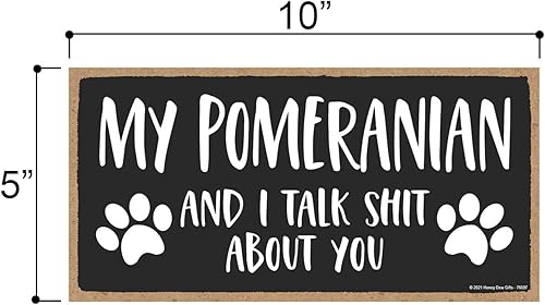 Miniatura 7 de Honey Dew Gifts, My French Bulldog and I Talk Shit About You, 10 x 5 pulgadas, letrero de perro Bulldog Francés, decoración de Frenchie, regalos de
