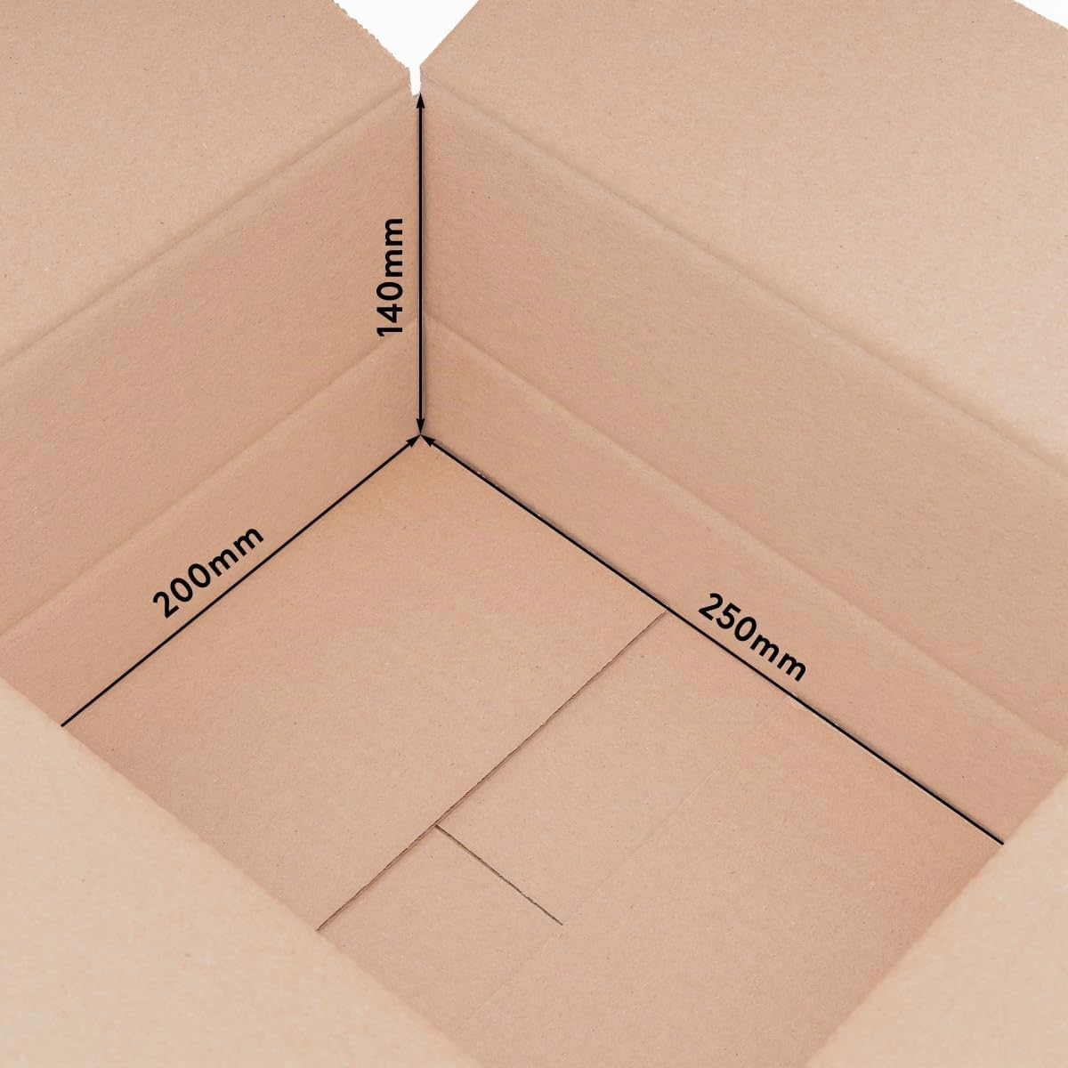 100 cartons d'expédition simple cannelure 25 x 20 x 14 cm brun - KK 26 - verpacking